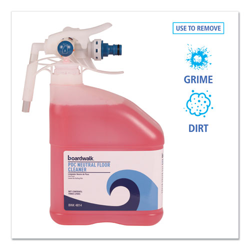 Image of Boardwalk® 956500-39ESSN PDC Neutral Floor Cleaner, Tangy Fruit Scent, 3 L Bottle, 2/Carton