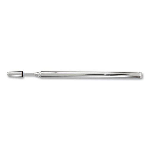 Image of Apollo® V18001 Slimline Pen-Size Pocket Pointer With Clip, Extends To 24.5", Silver