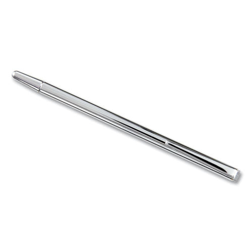 Image of Apollo® V18001 Slimline Pen-Size Pocket Pointer With Clip, Extends To 24.5", Silver