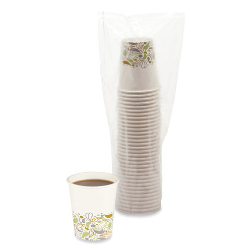 Image of BoardwalkÂ® Deerfield Printed Paper Hot Cups, 8 oz, 50/Sleeve, 20 Sleeves/Carton