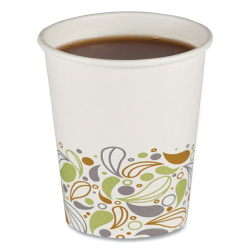 Image of BoardwalkÂ® Deerfield Printed Paper Hot Cups, 8 oz, 50/Sleeve, 20 Sleeves/Carton