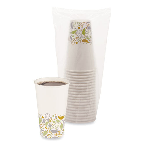 Image of Boardwalk® BWKDEER16HCUP Deerfield Printed Paper Hot Cups, 16 oz, 50/Sleeve, 20 Sleeves/Carton