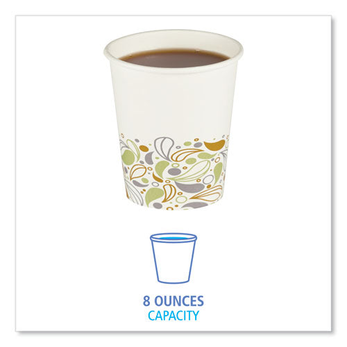Image of BoardwalkÂ® Deerfield Printed Paper Hot Cups, 8 oz, 50/Sleeve, 20 Sleeves/Carton