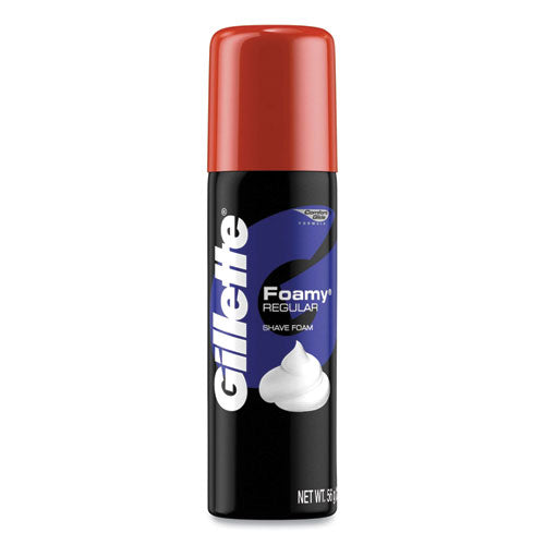 Image of Gillette® 14501 Foamy Shave Cream, Original Scent, 2 Oz Aerosol Spray Can, 48/carton
