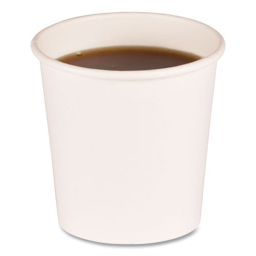 Image of BoardwalkÂ® Paper Hot Cups, 4 oz, White, 50/Sleeve, 20 Sleeves/Carton