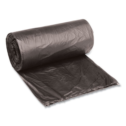 Image of Boardwalk® H4823RKKR01 Low-Density Waste Can Liners, 10 gal, 0.35 mil, 24" x 23", Black, Perforated Roll, 50 Bags/Roll, 10 Rolls/Carton