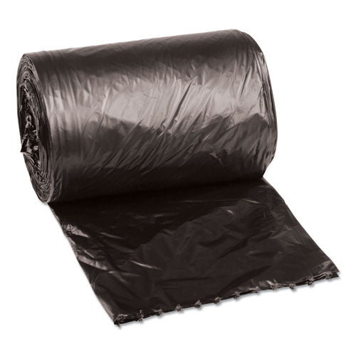 Image of Boardwalk® H3417RKKR01 Low-Density Waste Can Liners, 4 gal, 0.35 mil, 17" x 17", Black, Perforated Roll, 50 Bags/Roll, 20 Rolls/Carton