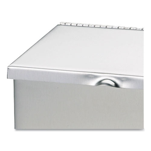 Image of HOSPECO® ND-1E Wall Mount Sanitary Napkin Receptacle, Stainless Steel