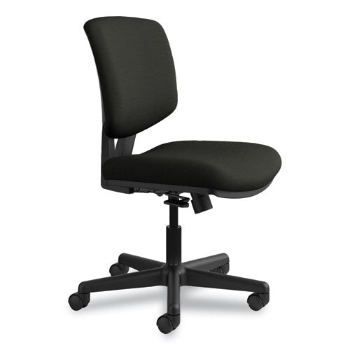 Image of HON® H5703.SB11.T Volt Series Leather Task Chair With Synchro-Tilt, Supports Up To 250 Lb, 18" To 22.25" Seat Height, Black
