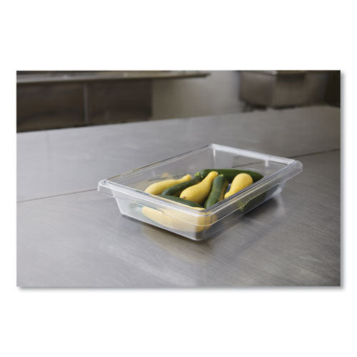 Image of Rubbermaid® Commercial FG330600CLR Food/Tote Boxes, 5 gal, 26 x 18 x 3.5, Clear, Plastic