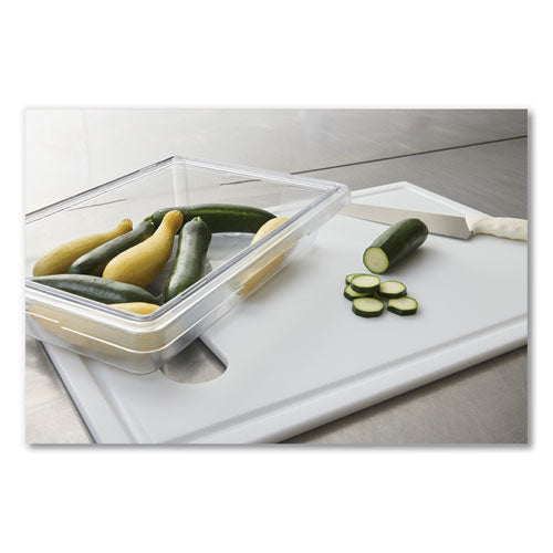 Image of Rubbermaid® Commercial FG330600CLR Food/Tote Boxes, 5 gal, 26 x 18 x 3.5, Clear, Plastic
