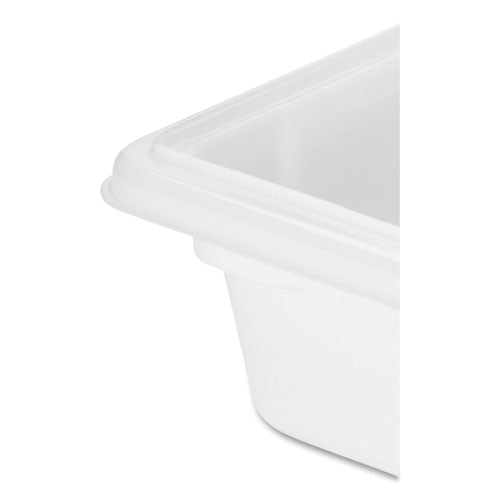 Image of Rubbermaid® Commercial FG350900WHT Food/Tote Boxes, 3.5 gal, 18 x 12 x 6, White, Plastic