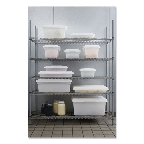 Image of Rubbermaid® Commercial FG350700WHT Food/Tote Boxes, 2 gal, 18 x 12 x 3.5, White, Plastic