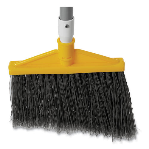 Image of Rubbermaid® Commercial FG638500GRAY Angled Large Broom, 48.78" Length, Silver/Gray
