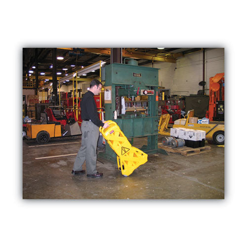 Image of Rubbermaid® Commercial FG9S1100YEL Portable Mobile Safety Barrier, Plastic, 13 ft x 40", Yellow