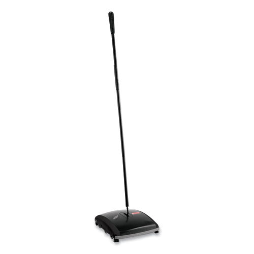 Image of Rubbermaid® Commercial FG421388BLA Dual Action Sweeper, 44" Steel/plastic Handle, Black/yellow