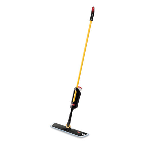 Image of Rubbermaid® Commercial 3486108 Light Commercial Spray Mop, 18" Blue Head, 52" Steel Handle