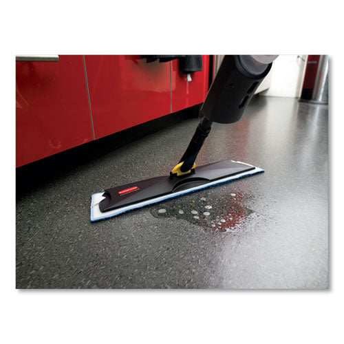 Image of Rubbermaid® Commercial 3486108 Light Commercial Spray Mop, 18" Blue Head, 52" Steel Handle