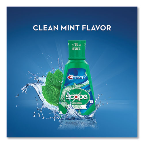 Image of Crest® 95662 Plus Scope Mouth Rinse, Classic Mint Flavor, 1 L Bottle, 6/Carton
