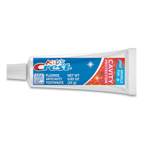 Image of CrestÂ® Kids' Sparkle Toothpaste, Blue, Bubblegum Flavor, 0.85 Oz Tube, 72/carton