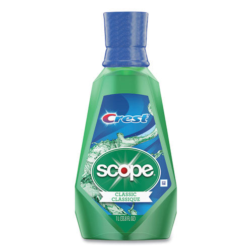 Image of Crest® 95662 Plus Scope Mouth Rinse, Classic Mint Flavor, 1 L Bottle, 6/Carton