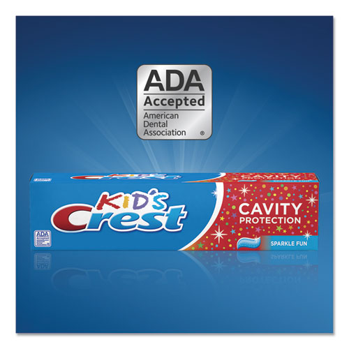 Image of CrestÂ® Kids' Sparkle Toothpaste, Blue, Bubblegum Flavor, 0.85 Oz Tube, 72/carton
