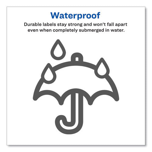 Image of Avery® 22845 Water-Resistant Wraparound Labels w/ Sure Feed, 9.75 x 1.25, White, 40/Pack