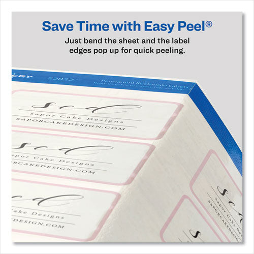 Image of Avery® 22822 Print-To-The-Edge Labels With Sure Feed And Easy Peel, 2 X 3, Glossy Clear, 80/pack
