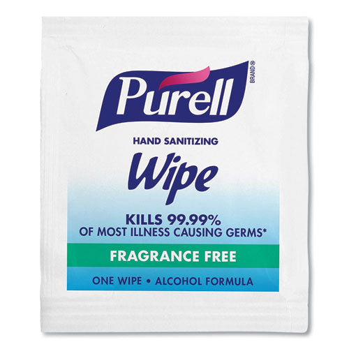 Image of PURELL® 9021-1M Premoistened Sanitizing Hand Wipes, Individually Wrapped, 5 x 7, Unscented, White, 1,000/Carton