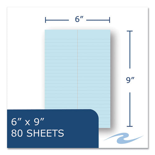Image of Roaring Spring® ROA12284 EnviroShades Steno Notepad, White Cover, Gregg Rule, (80) Blue 6 x 9 Sheets, 4/Pack