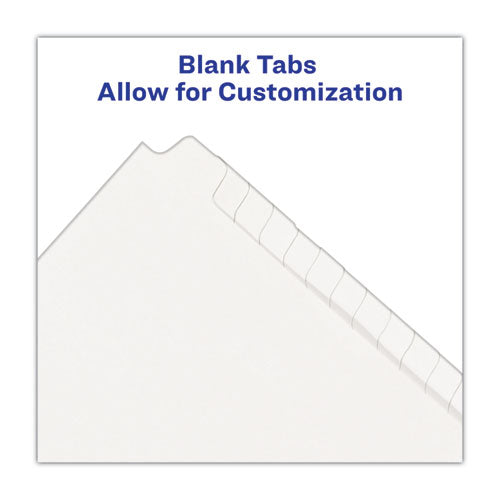 Image of Avery® 11959 Blank Tab Legal Exhibit Index Divider Set, 25-Tab, 11 x 8.5, White, 1 Set