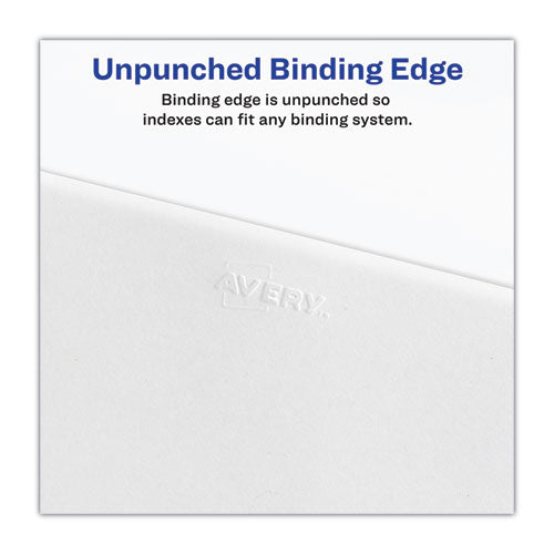 Image of Avery® 11959 Blank Tab Legal Exhibit Index Divider Set, 25-Tab, 11 x 8.5, White, 1 Set