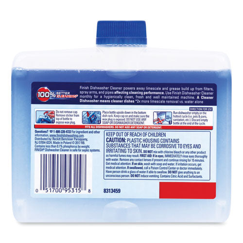 Image of FINISH® 51700-95315 Dishwasher Cleaner, Fresh, 8.45 Oz Bottle, 6/carton
