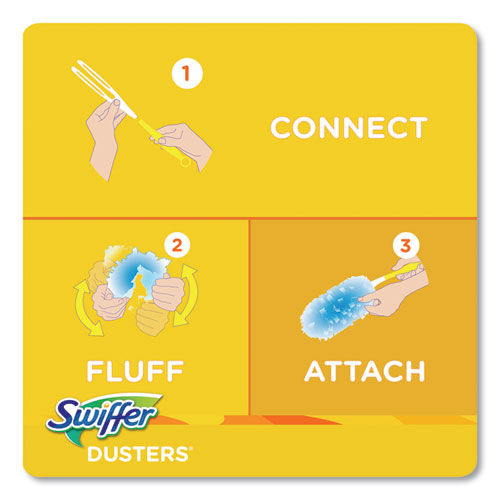 Image of Swiffer® 99036BX Dusters Refill, Fiber Bristle, Light Blue, 18/box