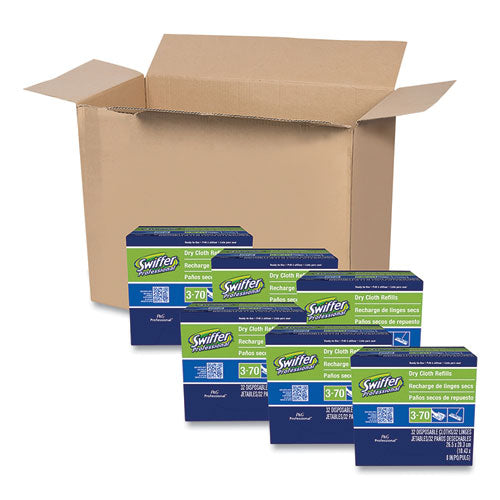 Image of Swiffer® 33407CT Dry Refill Cloths, 10.63 x 8, White, 32/Box, 6 Boxes/Carton