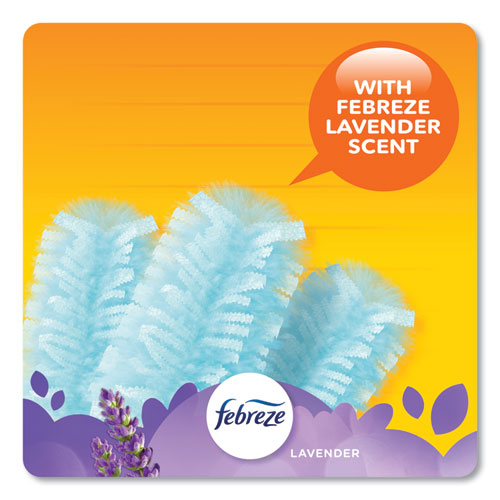 Image of Swiffer® 21461BX Dusters Refill, Dust Lock Fiber, Lavender Vanilla Scent, Light Blue, 10/Box