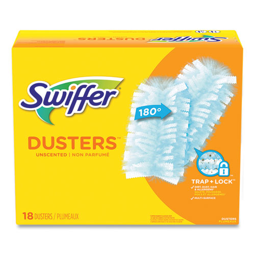 Image of Swiffer® 99036BX Dusters Refill, Fiber Bristle, Light Blue, 18/box