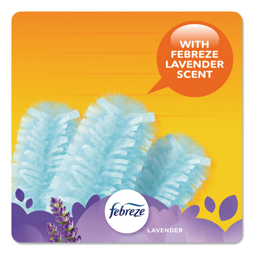 Image of Swiffer® 21461 Dusters Refill, DustLock Fiber, Lavender Vanilla Scent, Light Blue, 10/Box, 4 Boxes/Carton