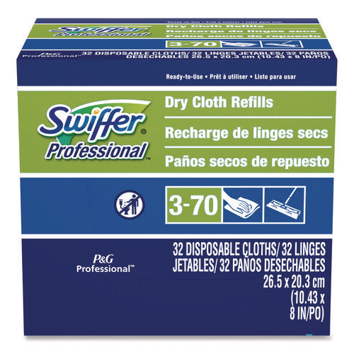 Image of Swiffer® 33407 Dry Refill Cloths, 10.63" x 8", White, 32/Box