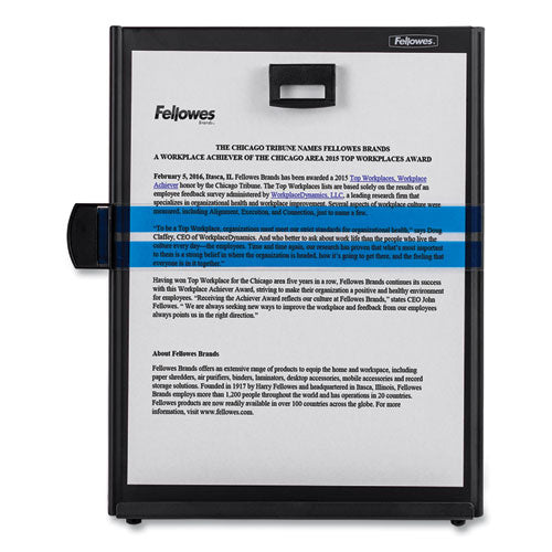 Image of Fellowes® 11053 Metal Copyholder, Holds Up to 200 Letter Size Sheets, Black