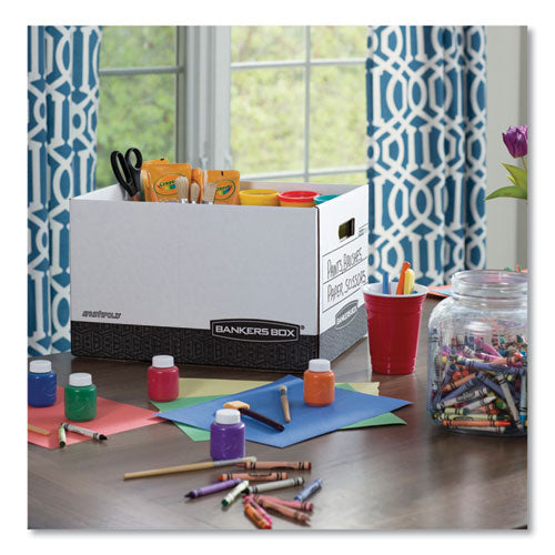 Image of Bankers Box® 00725 R-Kive Heavy-Duty Storage Boxes, Letter/legal Files, 12.75" X 16.5" X 10.38", Woodgrain, 12/carton