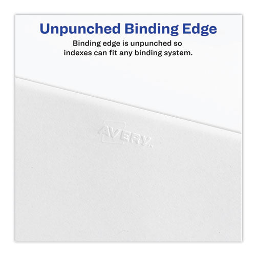 Image of Avery® 01335 Preprinted Legal Exhibit Side Tab Index Dividers, Avery Style, 25-Tab, 126 To 150, 11 X 8.5, White, 1 Set, (1335)