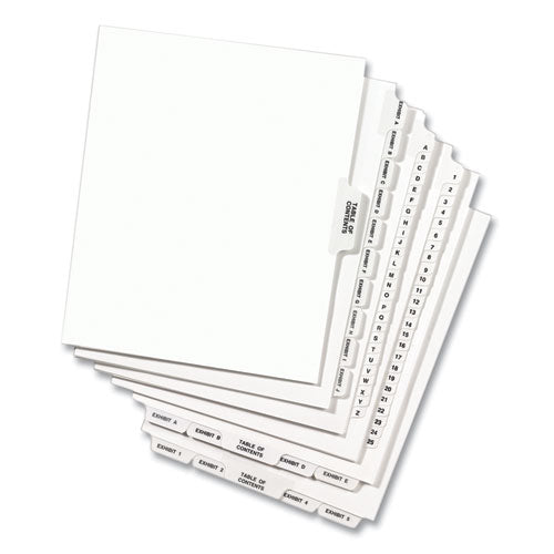 Image of Avery® 01335 Preprinted Legal Exhibit Side Tab Index Dividers, Avery Style, 25-Tab, 126 To 150, 11 X 8.5, White, 1 Set, (1335)