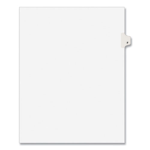 Image of Avery® 01406 Preprinted Legal Exhibit Side Tab Index Dividers, Avery Style, 26-Tab, F, 11 X 8.5, White, 25/pack, (1406)