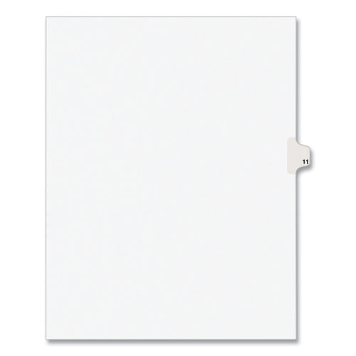 Image of Avery® 11921 Preprinted Legal Exhibit Side Tab Index Dividers, Avery Style, 10-Tab, 11, 11 X 8.5, White, 25/pack