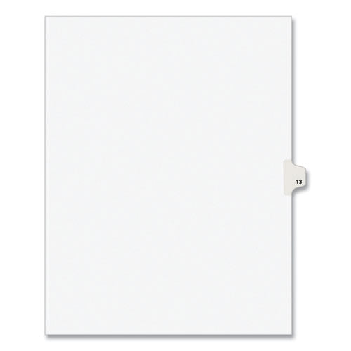 Image of Avery® 11923 Preprinted Legal Exhibit Side Tab Index Dividers, Avery Style, 10-Tab, 13, 11 X 8.5, White, 25/pack