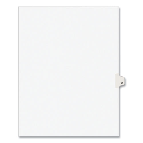 Image of Avery® 11925 Preprinted Legal Exhibit Side Tab Index Dividers, Avery Style, 10-Tab, 15, 11 X 8.5, White, 25/pack