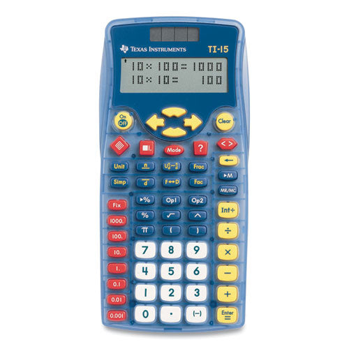 Image of Texas Instruments 15/PWB/2L1/A TI-15 Explorer Elementary Calculator, 11-Digit LCD