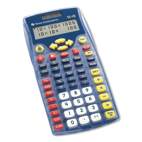 Image of Texas Instruments 15/PWB/2L1/A TI-15 Explorer Elementary Calculator, 11-Digit LCD