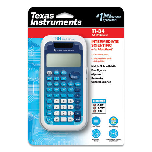 Image of Texas Instruments 34MV/TBL/1L1/A Ti-34 Multiview Scientific Calculator, 16-Digit Lcd